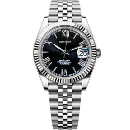 Seiko Datejust Roman Mod - Black