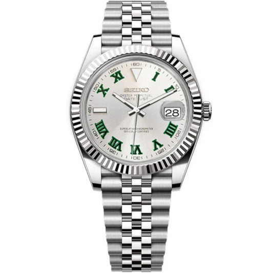 Seiko Datejust Mod - Silver Wimbledon