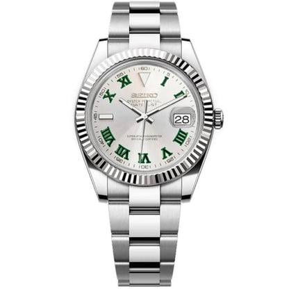 Seiko Datejust Mod - Silver Wimbledon