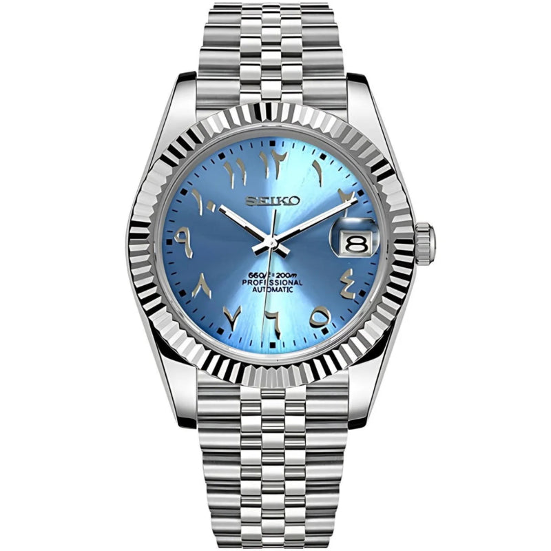 Seiko Datejust Arabic Mod - Baby Blue