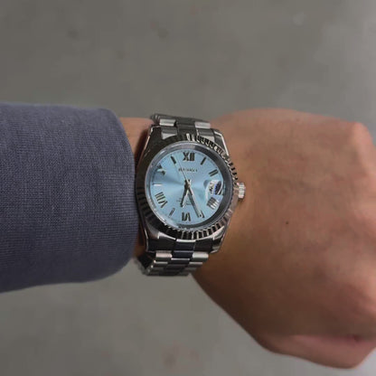 Seiko Datejust Roman Mod - Baby Blue