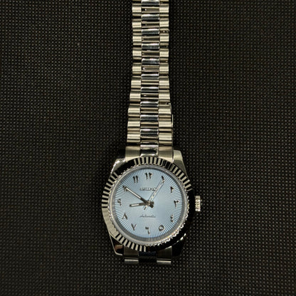Seiko Datejust Arabic Mod - Baby Blue - Tempus Mods