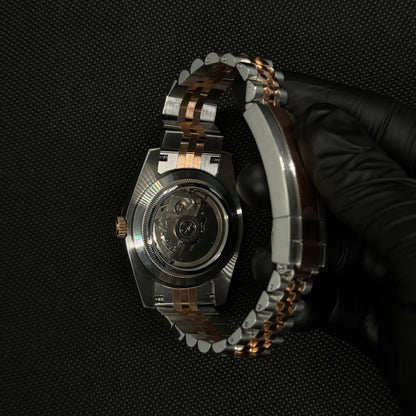 Seiko Datejust Roman Two - Tone Mod - Chocolate - Tempus Mods