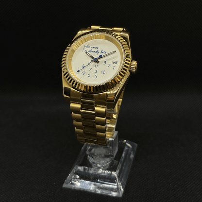 Seiko Datejust Who Cares Gold Mod - White - Tempus Mods