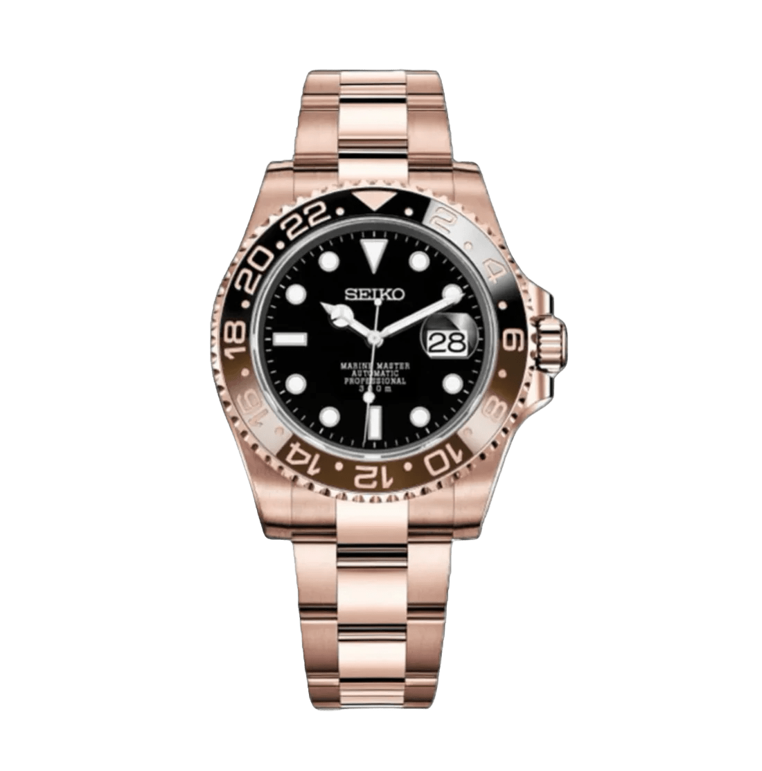Seiko GMT Rose Gold Mod - Beer - Tempus Mods